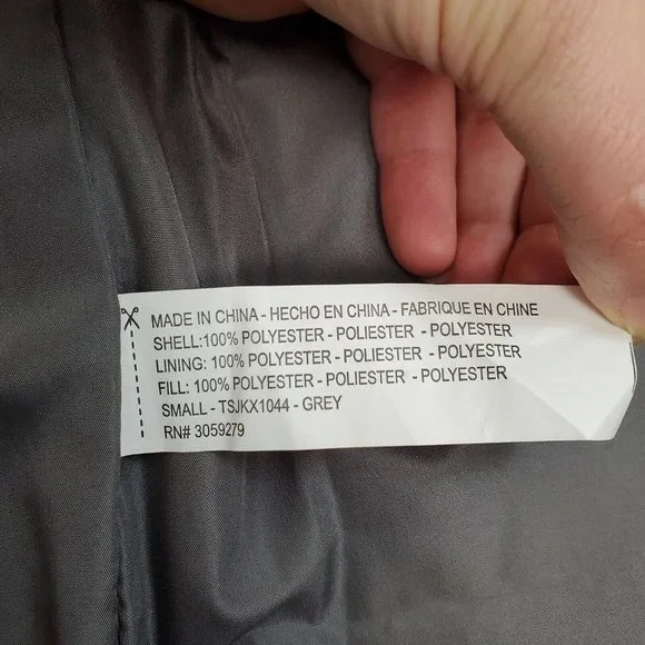 Thread & Supply Womens Vest Small Gray Quilted Full Zip Pockets Gold Outdoors - Picture 7 of 10